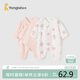 童泰（TONGTAI）婴儿连体衣夏季新生儿衣服宝宝家居内衣蝴蝶衣2件装 粉色52cm