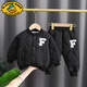 G.duck婴儿衣服冬装棉衣套装加厚0-1岁2两件套衣服秋冬季外出服宝宝棉袄 黑色 110 cm
