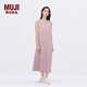 无印良品（MUJI）IDEE 女式 平纹 无袖连衣裙 女装裙子25年夏季 GA44CC5S 烟熏粉色 M (155/80A)