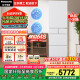 松下（Panasonic）【国家补贴20%】小冰糕日系多门冰箱法式小户型410家用超薄风冷无霜自动制冰一级能效NR-JE41PXA-W