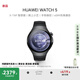 HUAWEI WATCH 5 46mm基础款深锖色不锈钢表壳苍穹黑氟橡胶表带首创X-TAP智感窗鸿蒙AI腕上小艺eSIM通信