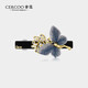 奢蔻（Cercoo）绣蝶花语发夹后脑勺女头饰弹簧发卡蝴蝶一字夹送妈妈生日礼物