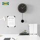 宜家（IKEA）STURSK思特科挂钟静音墙面时间装饰客厅时尚网红钟表家用 挂钟黑色26cm