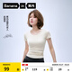 蕉内【赵露思同款】凉皮501Cool女士U领修身肌底衣显瘦T恤女运动内搭 【赵露思同款】奶油白 M