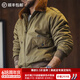 马登工装 美式复古B10轰炸机夹克棉服毛领翻领棉衣飞行外套男冬季 橄榄绿 M