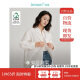 茵曼通勤休闲幸运衬衫春女装打底内搭长袖上衣 如意白-许愿达成 XL 