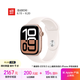 Apple/苹果 Watch Series 10 智能手表GPS款46毫米玫瑰金色铝金属表壳淡桃粉色运动型表带S/M MX293CH/B