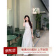 KINGUSEFULNATUAL白色蕾丝挂脖连衣裙女夏季新品设计感时尚气质无袖长裙子曼城记忆 月光白连衣裙 温馨提示：高品质 M 100-110斤