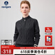 Navigare意大利小帆船宽松羊毛衫女士秋冬半开领时尚毛衣休闲通勤针织衫女 太空岩灰 L