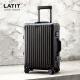 【京东自有品牌】LATIT 全镁铝合金拉杆箱金属铝框行李箱20寸/24寸---24英寸  亚光黑