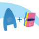 mannerEVA游泳浮板水上训练浮漂背板背漂浮板成人儿童A型打水板装备 蓝色+M码浮背（推荐60-120斤）