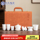 苏氏陶瓷（SUSHI CERAMICS）高端冰种玉瓷茶具淡墨秋山盖碗带马上有钱茶宠德化白瓷茶具套装