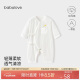 babylove婴儿连体衣夏款新生儿衣服系带和尚服纯棉宝宝哈衣爬服空调服夏装