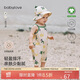 babylove婴儿连体衣吊带哈衣夏季薄款纯棉男女宝宝衣服外出可爱短爬夏装