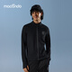 马孔多（macondo）原创单品｜Hope麦田格男子针织拉链开衫5代速干手表孔跑步外套 黑色 L