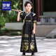 罗蒙儿童汉服套装男童秋款新式国风唐装中秋节毕业演出服 黑色130