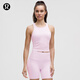 lululemon丨Ebb to Street 女士短款工字运动背心 内置内衣 LW1CJUS 柔纱粉 M /8