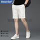 Bmuvlss轻奢男装高档品牌纯棉休闲短裤男2025夏季新款中青年薄款五分裤男 白色 XL