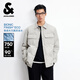 杰克·琼斯（JACK&JONES） 【防泼水】男装秋冬款鹅绒夹克衬衫领口袋字母商务外套225323011