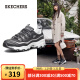 斯凯奇Skechers女鞋厚底老爹鞋休闲运动熊猫鞋11923 黑色/银色BKSL 38.0