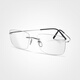 诗乐Silhouette诗乐眼镜架方形无框钛架男女轻近视镜 5599 GH7001 