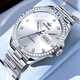 劳力士王子瑞士进口男士手表全自动机械表高档镶钻防水夜光十大名牌新款金表 本色白面-享全国专柜终身质保服务 原装进口 41mm 直径