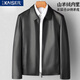 凯撒（KAISER）英国进口绵羊皮皮衣男真皮皮衣翻领山羊绒内里顶奢皮衣皮衣外套 山羊绒里布英国进口皮 XL
