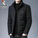 啄木鸟九江羽绒服男士2025新款外套中年防寒派克服中年保暖加厚短款外套 黑色（加厚保暖）恒温【品牌特价清仓捡漏】 XL 适合115-130斤