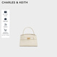 CHARLES&KEITH鳄鱼纹凯莉包手提斜挎婚包包女包生日礼物圣诞礼物CK2-50270880-1 Ivory象牙色 S