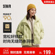 森马（Semir）羽绒服女冬季薄款90绒子防泼水防风千鸟格设计感外套101724113012