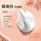 多彩（Delux）M618Air 无线蓝牙鼠标人体工学设计垂直静音鼠标办公双模保护手腕鼠标适用平板电脑苹果手机笔记本 M618Air双模【无线蓝牙可充电】极地白 M618AIR充电款