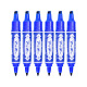 斑马牌（ZEBRA）大麦奇双头记号笔 油性标记笔 物流大头笔 签名马克笔 MO-150 蓝色 10支装