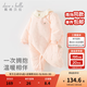 戴维贝拉（DAVE＆BELLA）新生儿夹棉连体衣女宝宝百天衣服冬装新款初生婴儿外出服幼童爬服 粉底印花【现货】 80cm （建议身高73-80cm）