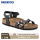 BIRKENSTOCK勃肯德国进口女款牛皮革涂油舒适软木Kumba系踝凉鞋 黑色窄版1021487 38
