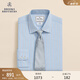 布克兄弟（BrooksBrothers）男士秋冬新款奢华面料条纹正装衬衫 4003-蓝色 22 15/32