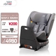 宝得适（BRITAX）宝宝儿童安全座椅0-7岁isize认证正反360°旋转成长骑士air月光灰