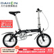 大行（DAHON）折叠自行车14英寸超轻便携小轮男女式单车BYA412 黑色BA接头