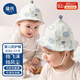 葆氏婴儿防护面罩新生儿防飞沫面罩0-3-6月儿童防护帽子宝宝外出防风 蓝色云朵拉链款【建议0-3月】