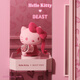 野兽派（THE BEAST）Hello Kitty植绒手捧永生花双拼色玫瑰花礼盒教师节生日礼物