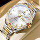 劳力士王子瑞士进口男士手表全自动机械表高档镶钻防水夜光十大名牌新款金表 间金白面-享全国专柜终身质保服务 原装进口 41mm 直径