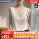 Amerpin国际一线品牌真丝吊带100%桑蚕丝吊带背心女气质百搭西装内搭底衫 香槟色D20【礼盒包装】 2XL 【推荐体重:125-140斤】