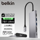 贝尔金（BELKIN）扩展坞 万兆Type-C拓展七合一 PD供电 苹果笔记本电脑转接 HDMI4K投屏 网线/SD读卡 兼容雷电口