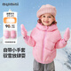 MQDMINI童装女童羽绒服可拆卸手套中小童连帽保暖外套时尚百搭冬装