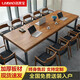 洛来宝实木会议桌长条桌大板桌工作台洽谈桌办公桌120*60*75cm