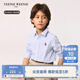 Teenie Weenie  Kids小熊童装25春夏新款男女童宝宝长袖条纹衬衫 蓝色 160 cm