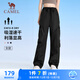 骆驼（CAMEL）速干工装女裤户外登山旅行休闲梭织长裤 J25BAYL6079 幻影黑 S