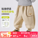 嘟嘟家宝宝双面绒裤子秋冬儿童加厚长裤男童冬季休闲裤女童冬装 卡其110