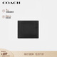 蔻驰（COACH）【品牌直供】男士短款折叠牛皮革钱包卡包黑色CR911