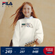 FILA【抗菌功能】斐乐儿童童装2025年冬季新款男女童小童加绒卫衣 麦芽糖白-IV 170