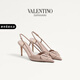华伦天奴VALENTINO女士 VLOGO SIGNATURE 高跟鞋凉鞋 裸粉色（建议选小半码） 36